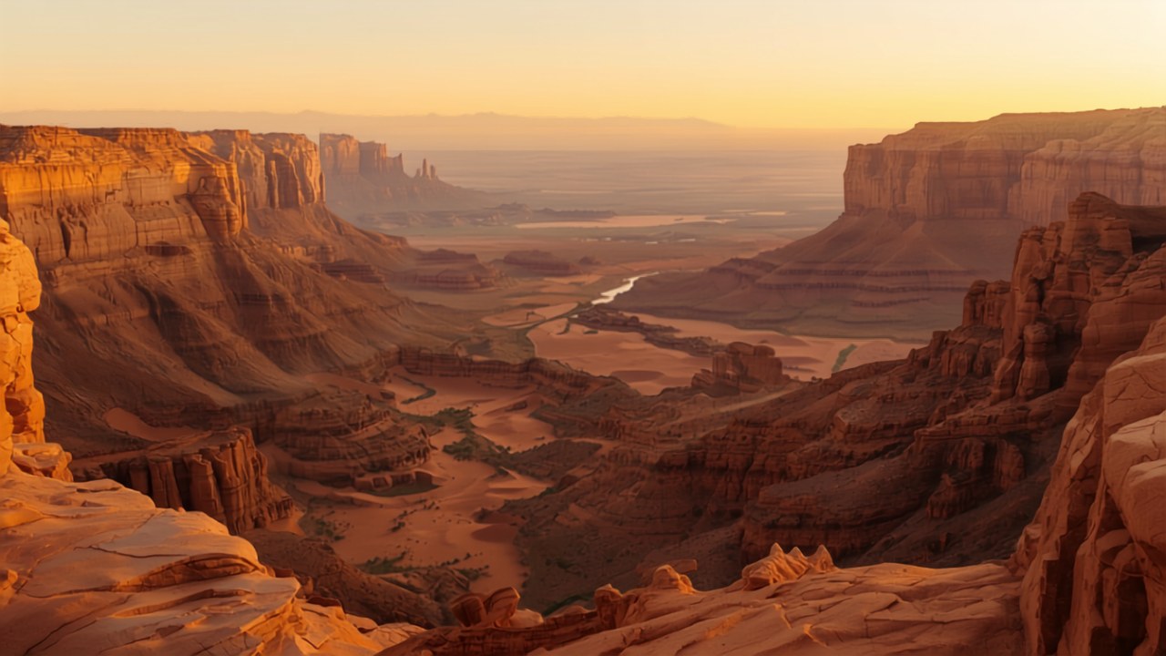 Scenic canyon landscape